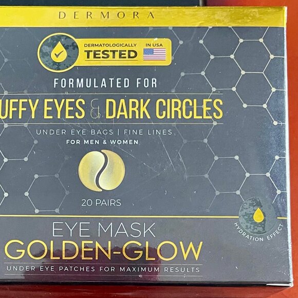 DERMORA Golden Glow Under Eye Patches - Picture 1 of 5